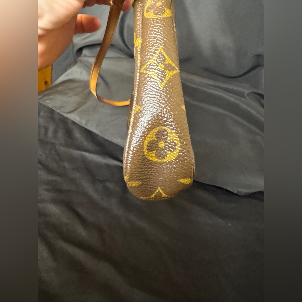 Louis Vuitton LV Monogram Brown and Gold Pouchette & LV Strap with COA - Picture 8 of 17
